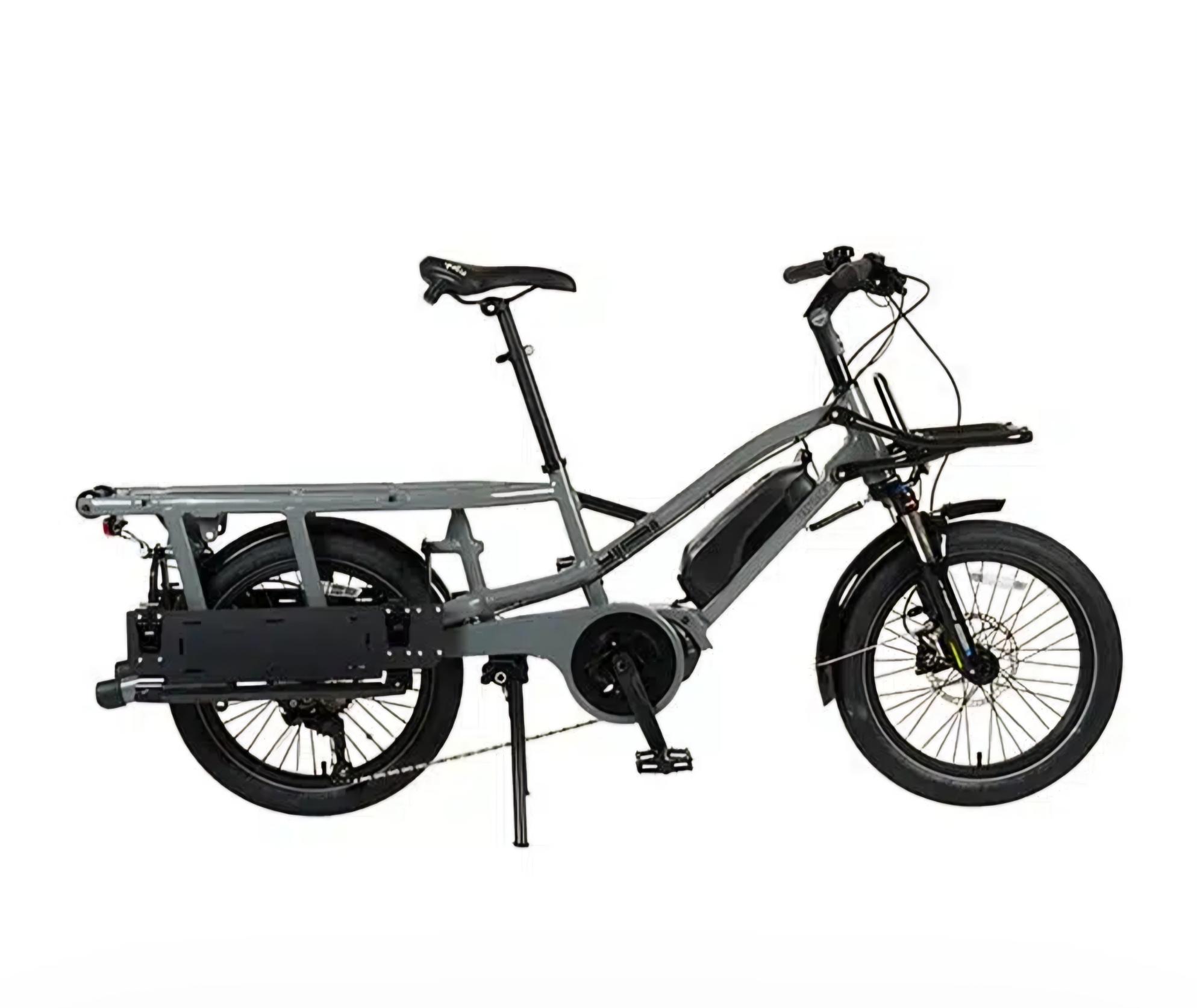 2024 Yuba FastRack cargo bike (rear storage) Silver, gray or bare metal