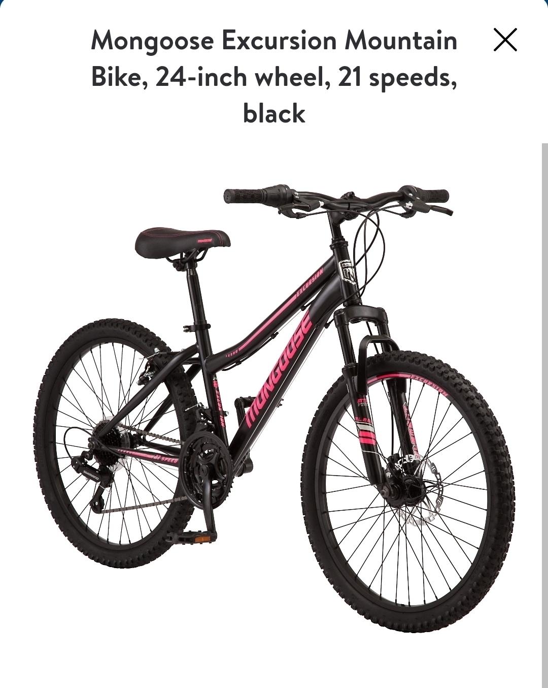 Mongoose Excursion mountain Black and Pink