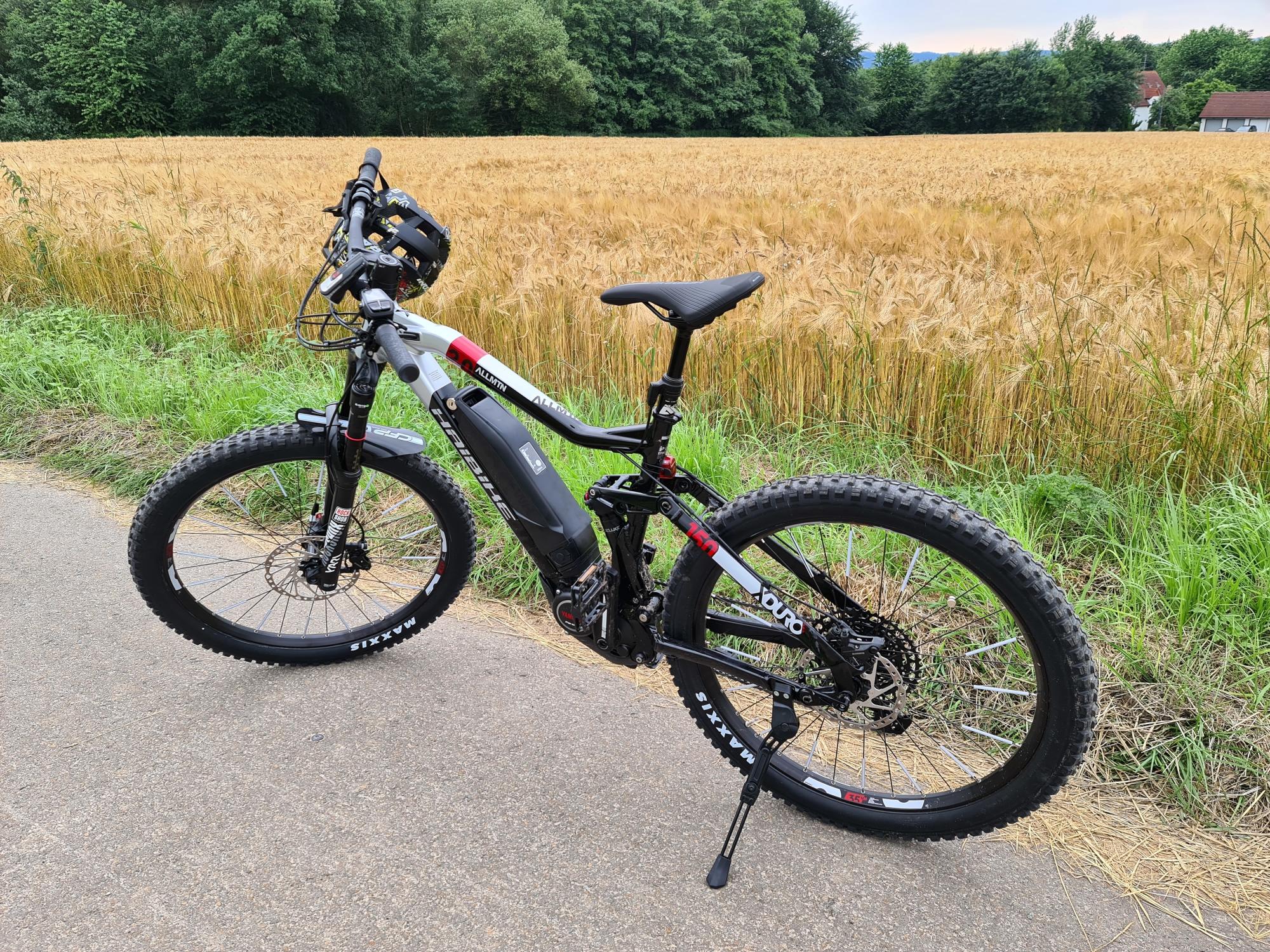 2020 Haibike All Mtn 2.0 Black, Red, and Silver, gray or bare metal