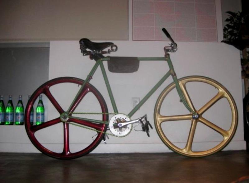 Raleigh steel frame fixed gear  Green