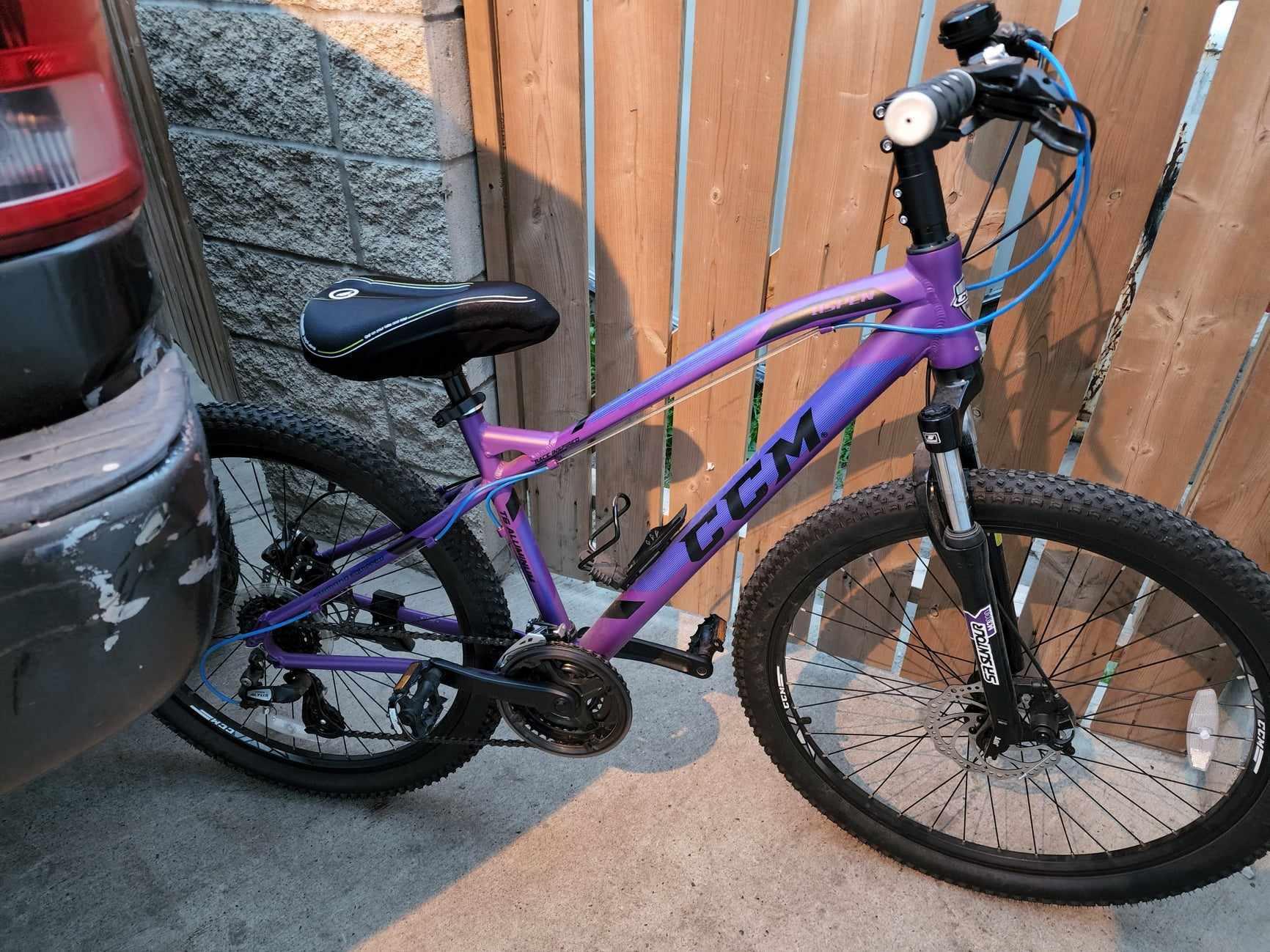 CCM Aspen Hardtail mountain bike Purple and Blue