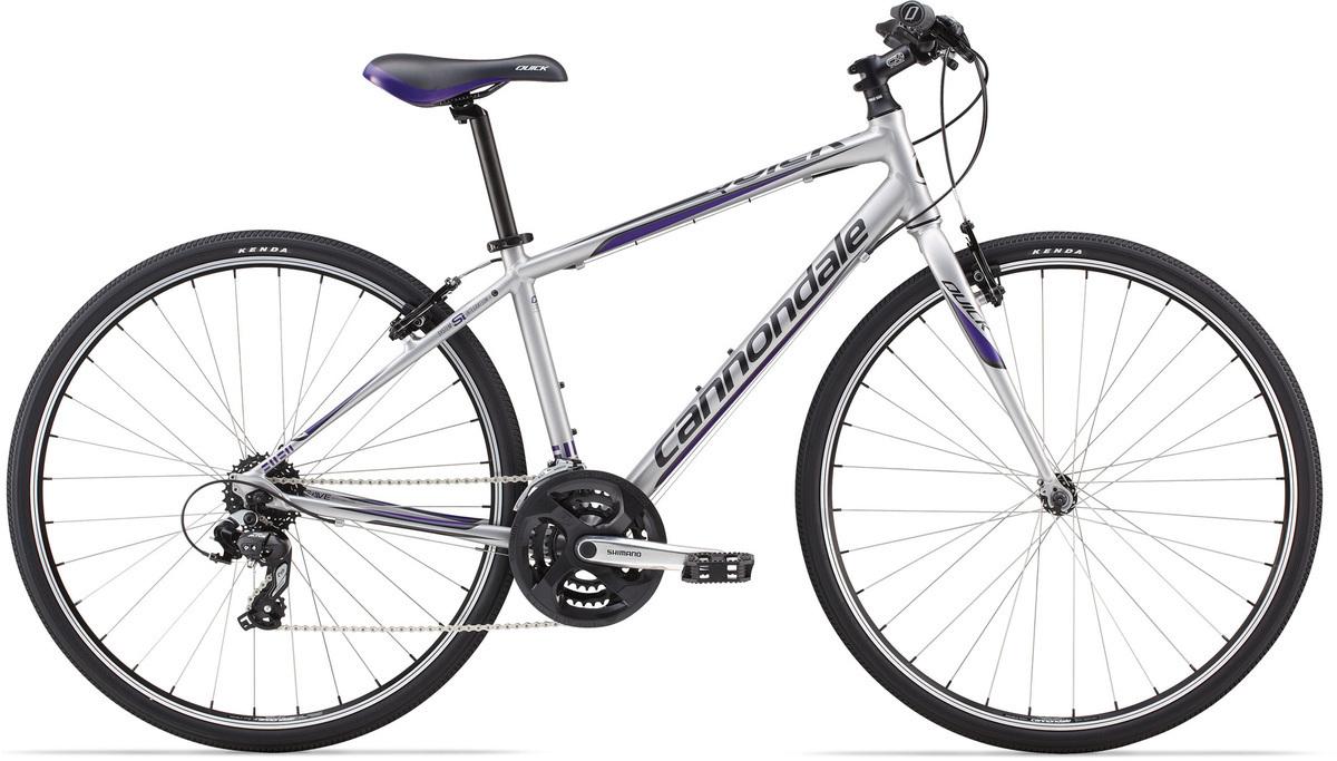 2014 Cannondale Quick 6 Silver, gray or bare metal and Purple