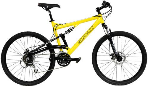 2012 Gravity FSX 1.0 Full suspension Mountain Bike  Black