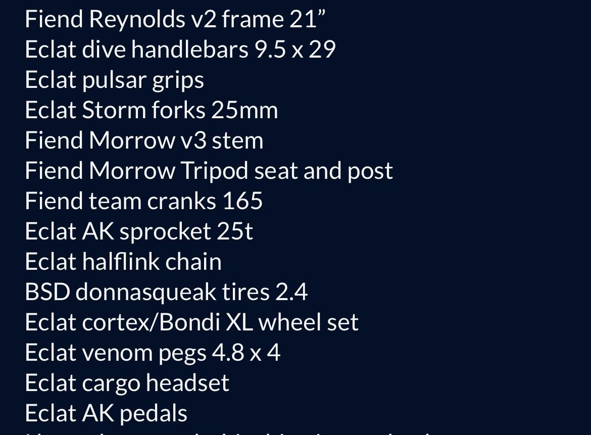 Fiend, Eclat Reynolds v2 frame White