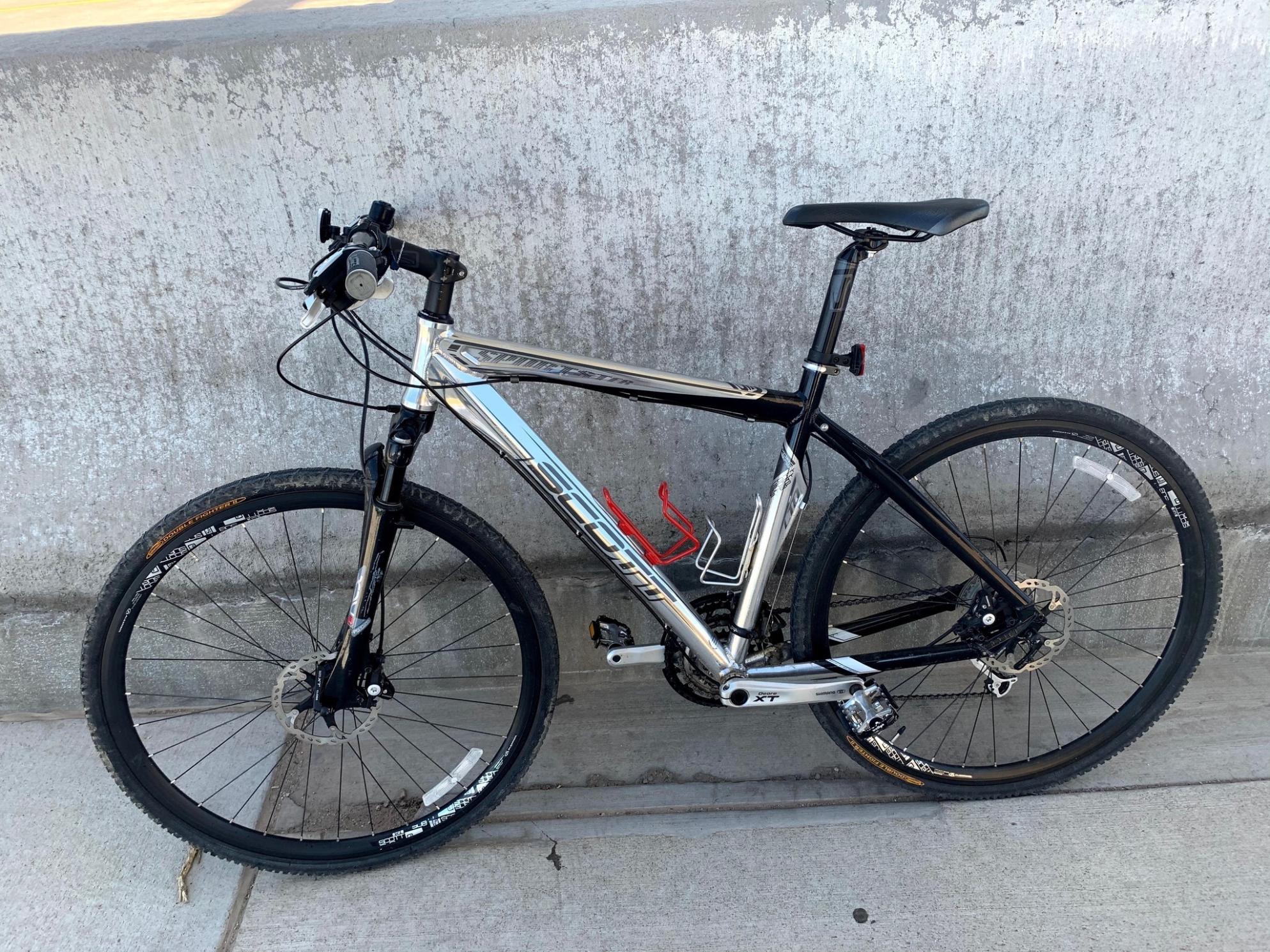 SCOTT Sportster Silver, gray or bare metal and Black