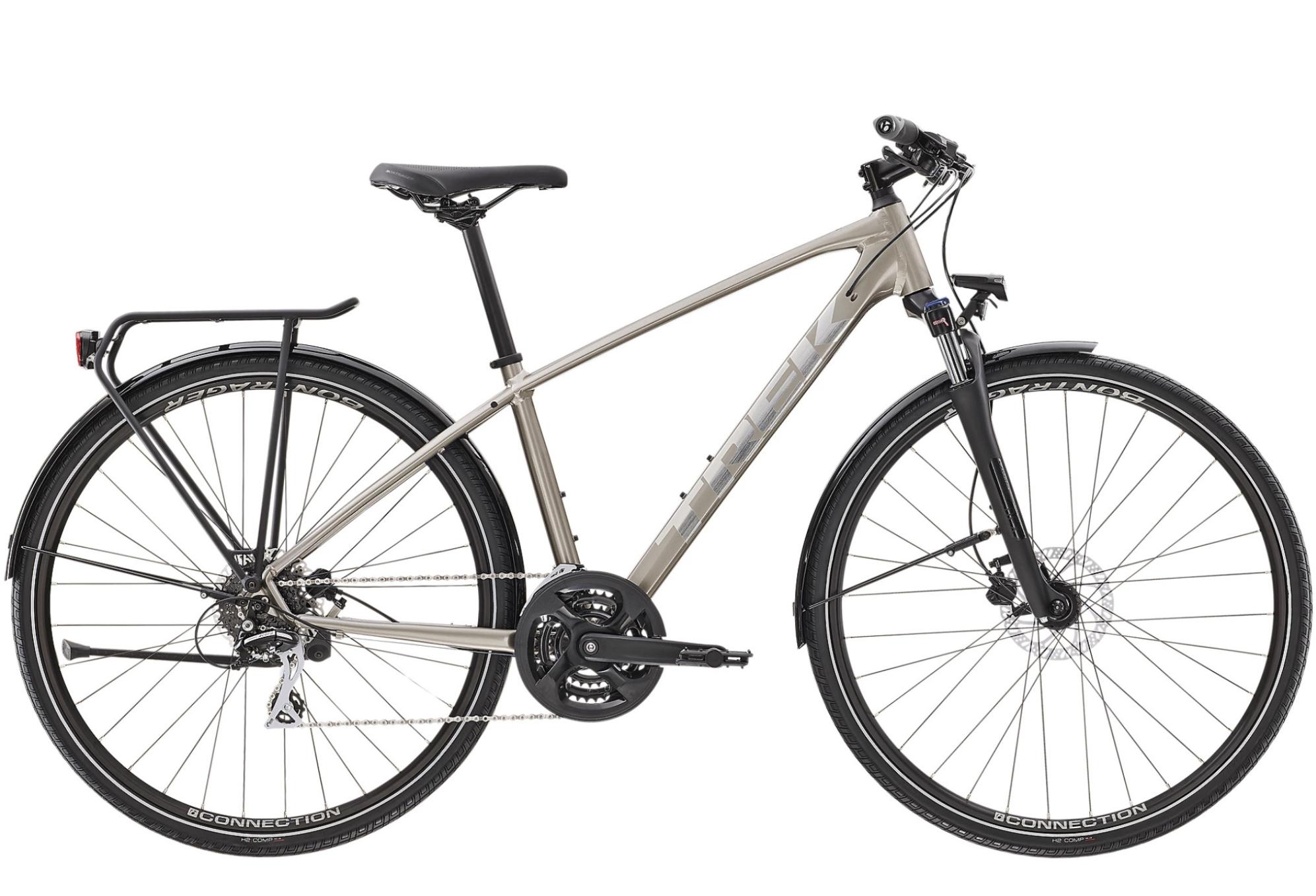 2021 Trek Dual Sport 2 Silver, gray or bare metal and Black
