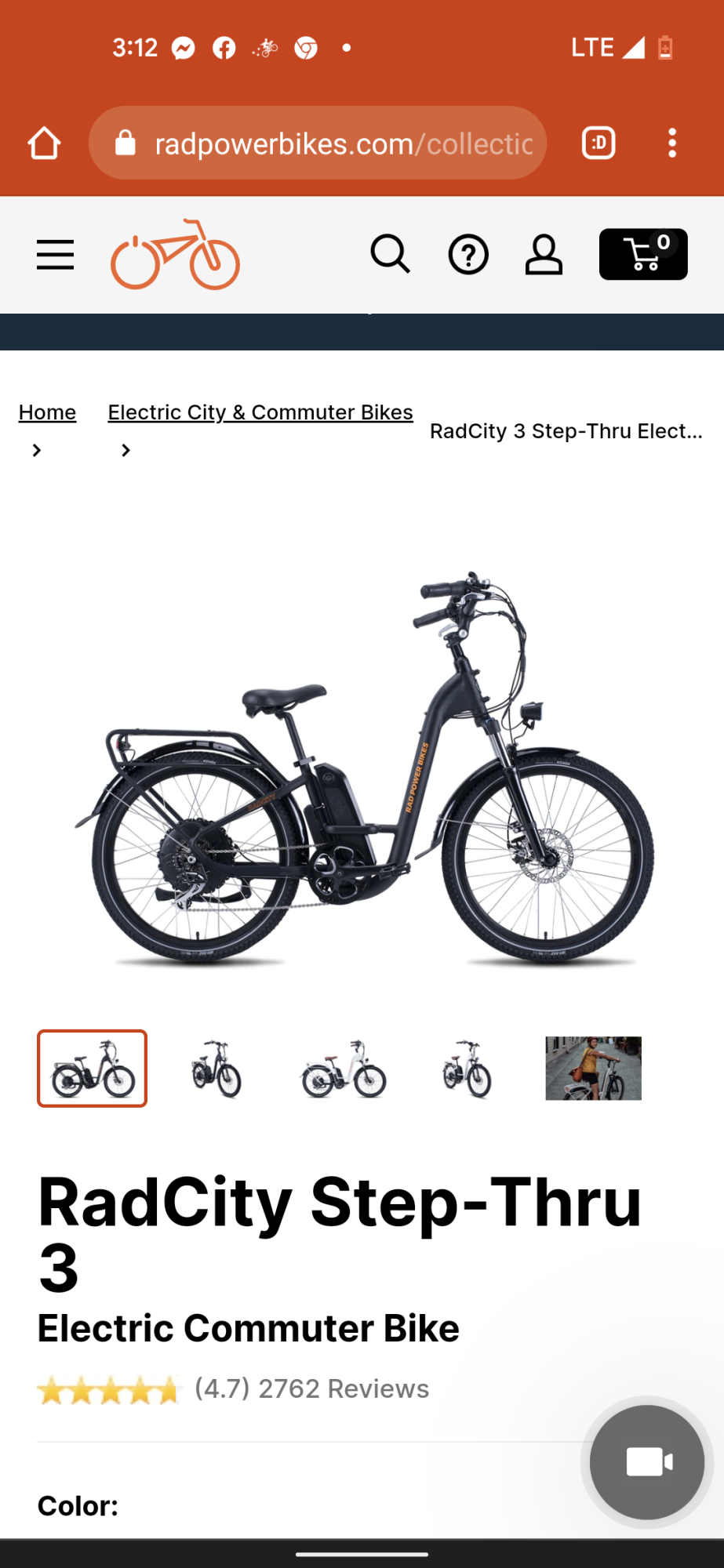 2021 Rad Power Bikes RadCity 3 Step-Thru Black