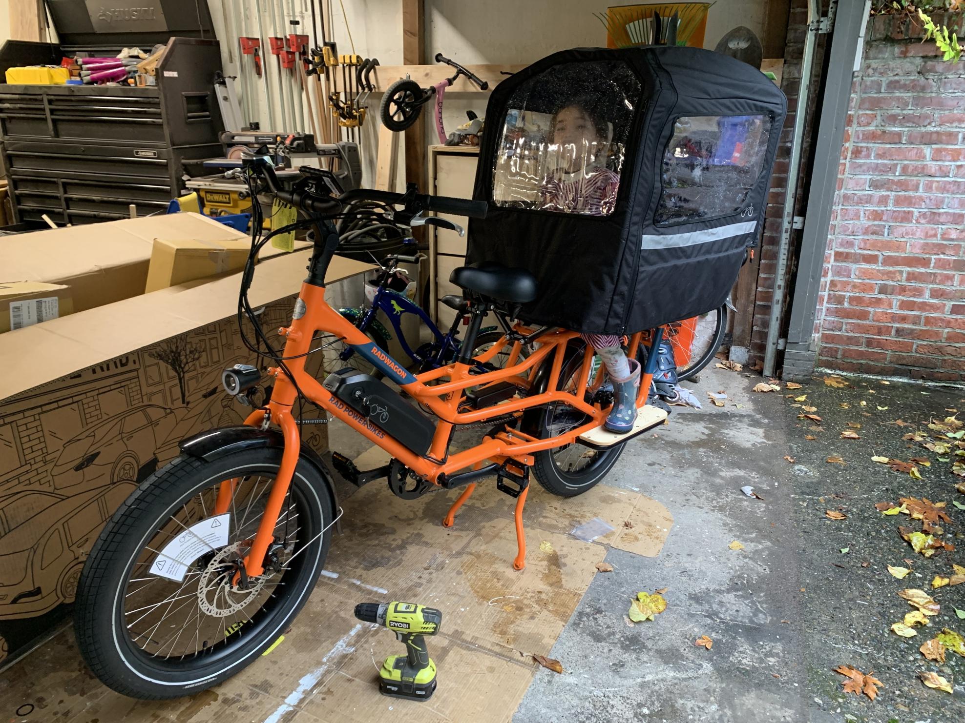 2020 Rad Power Bikes Radwagon 4 cargo bike (rear storage) Orange