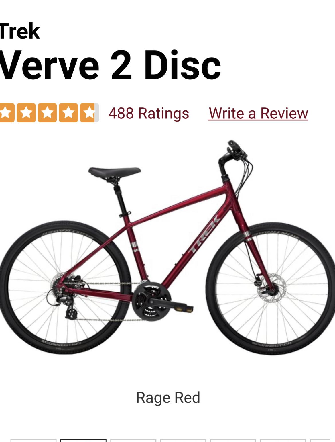 2020 Trek Verve 2 Red