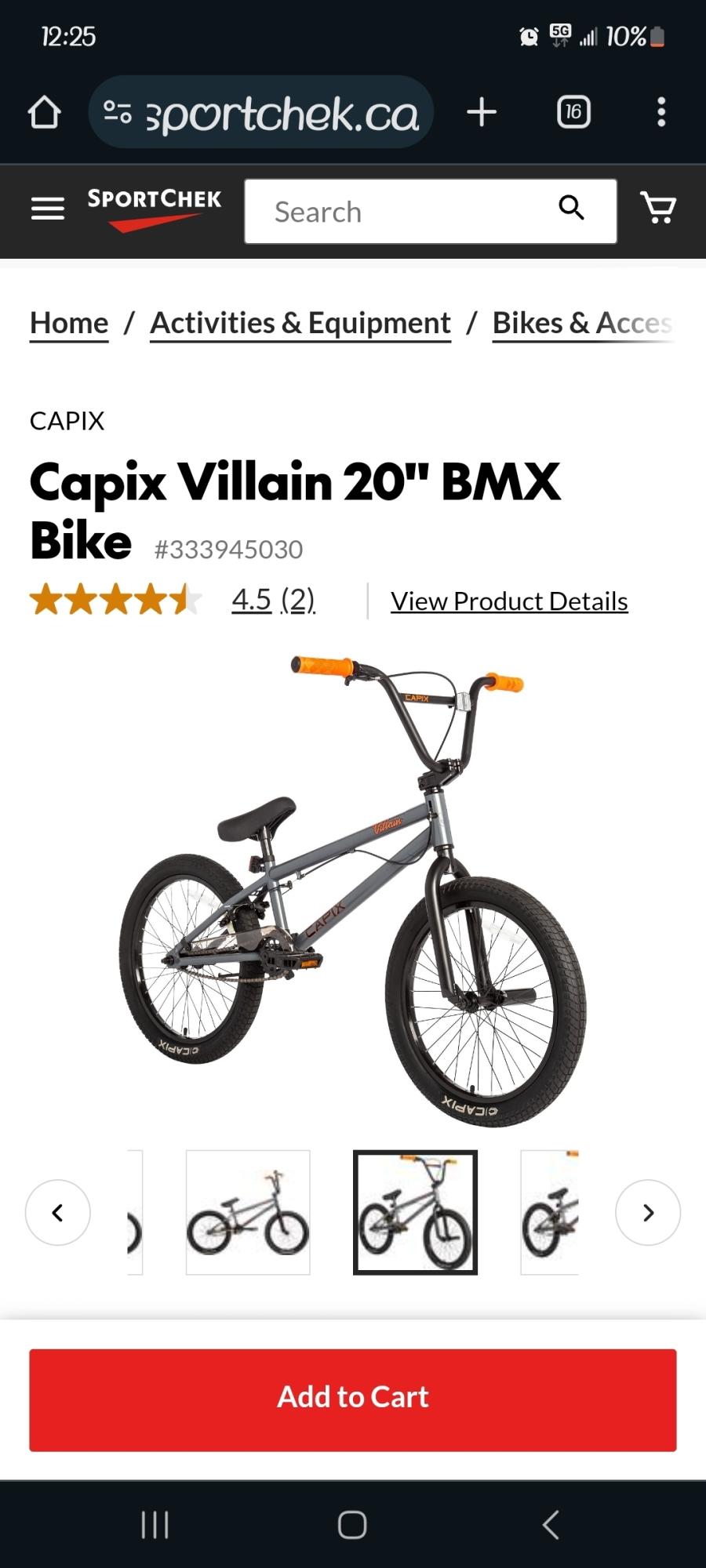 2024 Capix Villian Silver, gray or bare metal and Orange