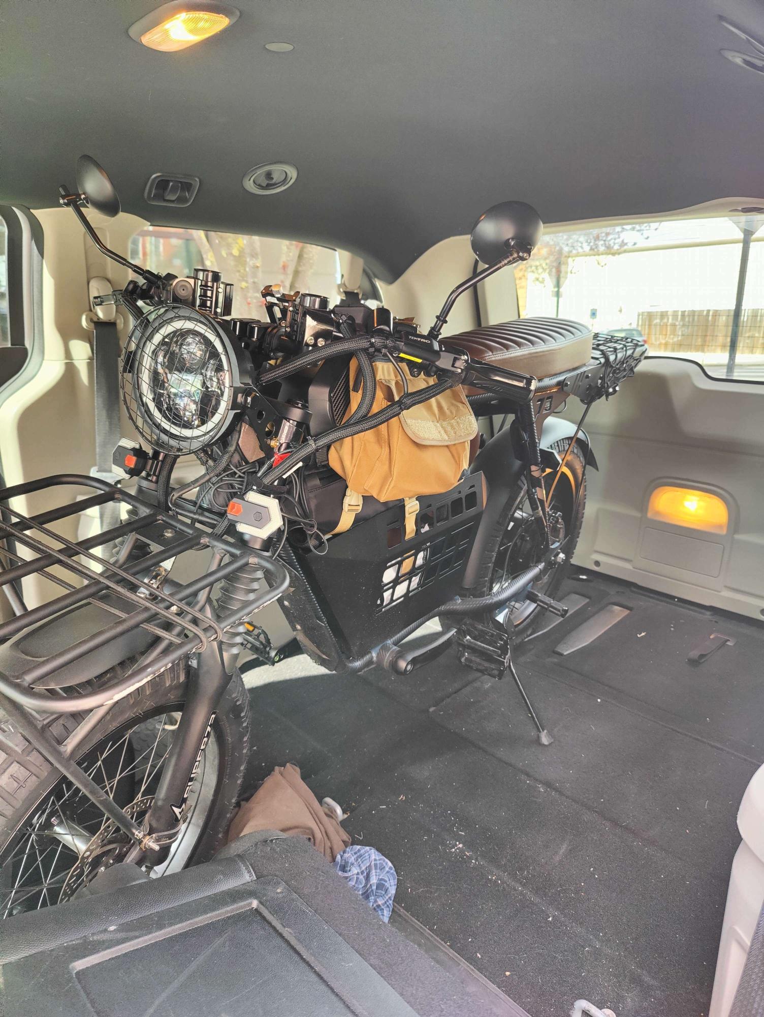 2022 Super 73 S2 Stickers tape or other cover-up and Blue