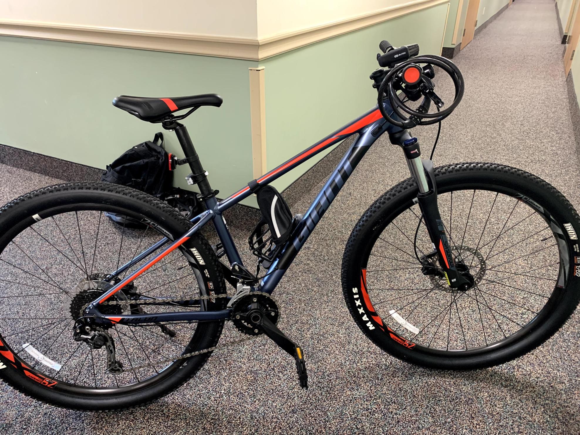 2019 Giant Blue, Orange, and Stickers tape or other cover-up