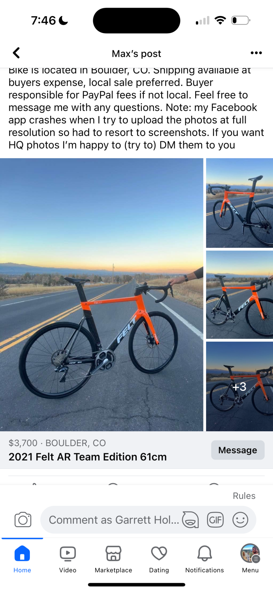 2021 Felt AR Orange