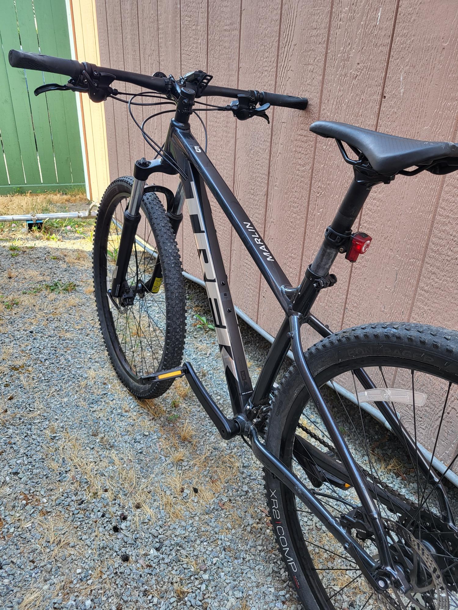 Trek Marlin Black and Silver, gray or bare metal