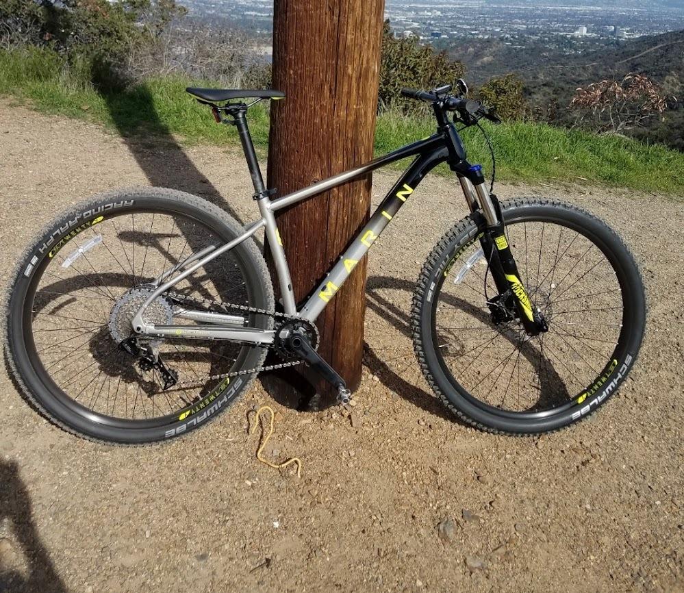 2019 Marin Bikes Nail Trail 6 Silver, gray or bare metal, Black, and Green