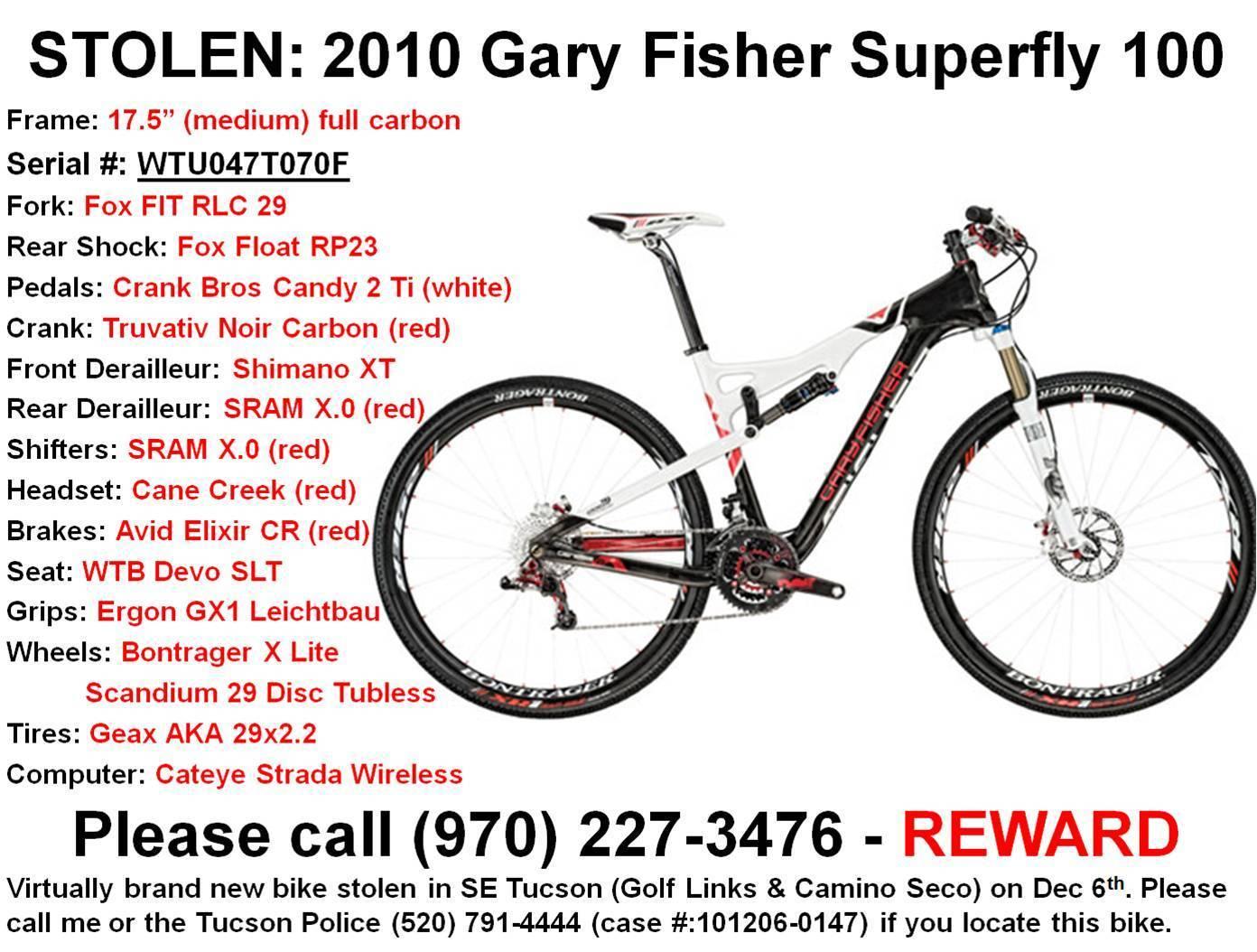 2010 Gary Fisher Trek Superfly 100  Black