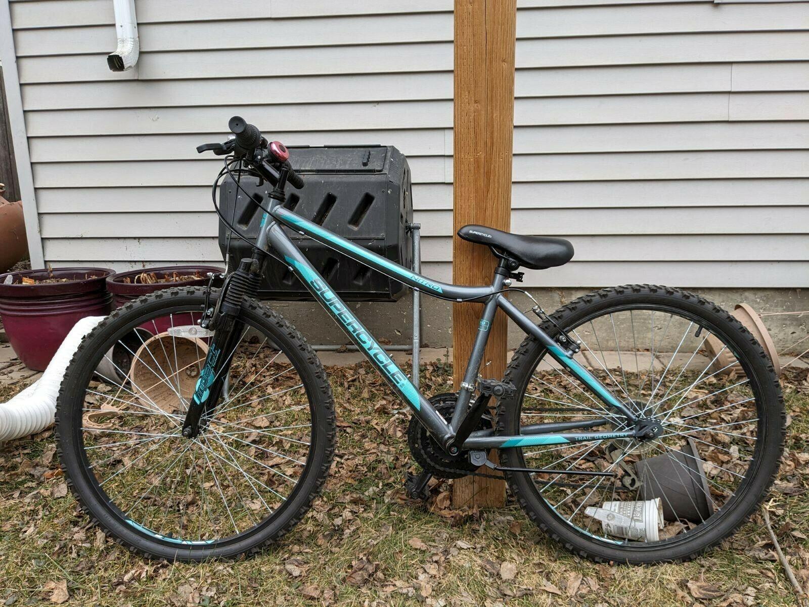 Supercycle Nitro Silver, gray or bare metal and Teal