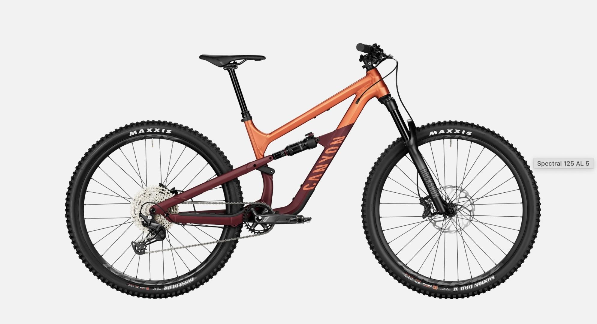 2024 Canyon bicycles Spectral 125 AL 5 Orange