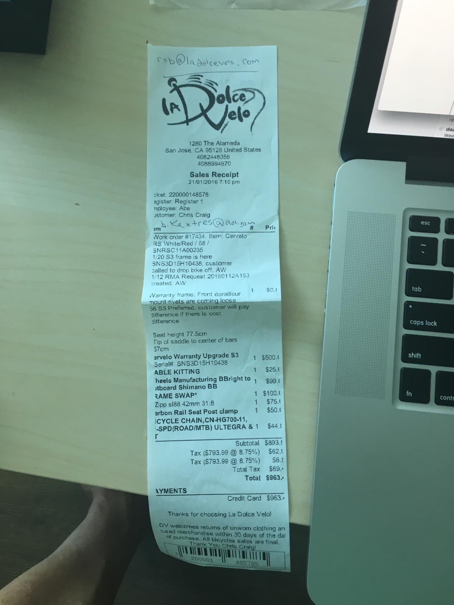 2016 Cervélo S3 Black