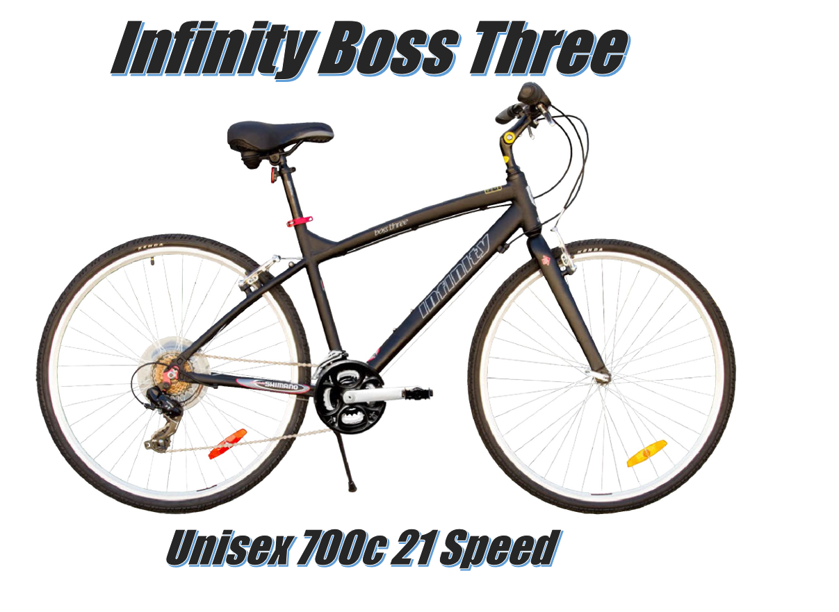 2020 Infini Infinity Boss Three 21 Speed 700C Bike Black