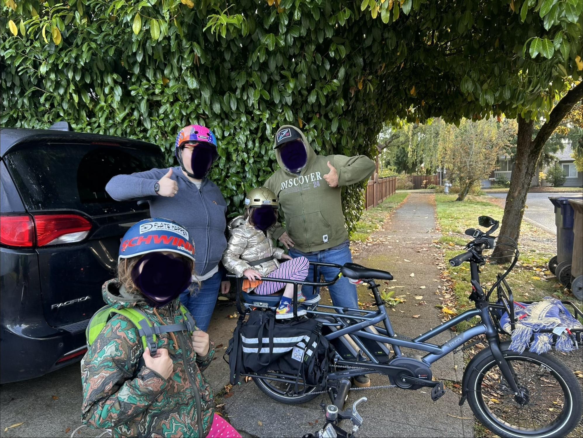 Tern GSD cargo bike rear Silver, gray or bare metal