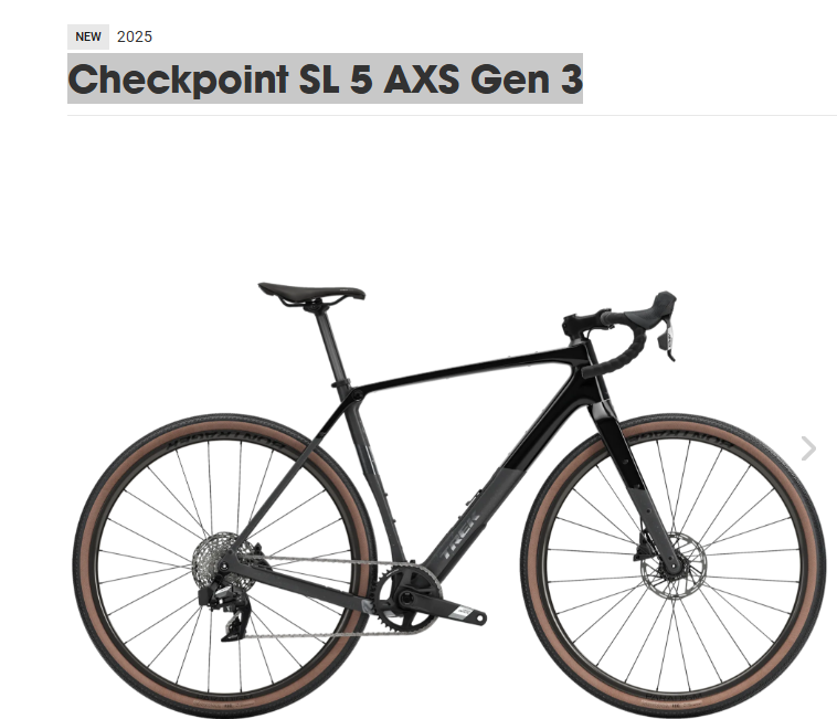 2025 Trek Checkpoint SL 5 AXS Gen 3 Black