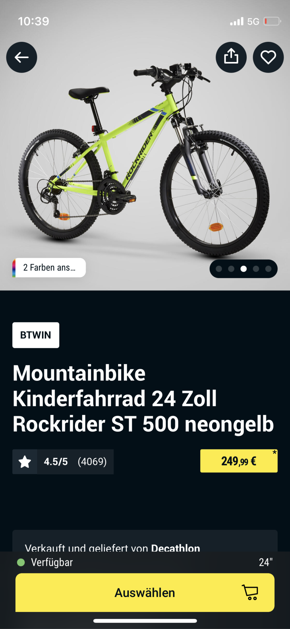 2023 Decathlon mountain byke Green