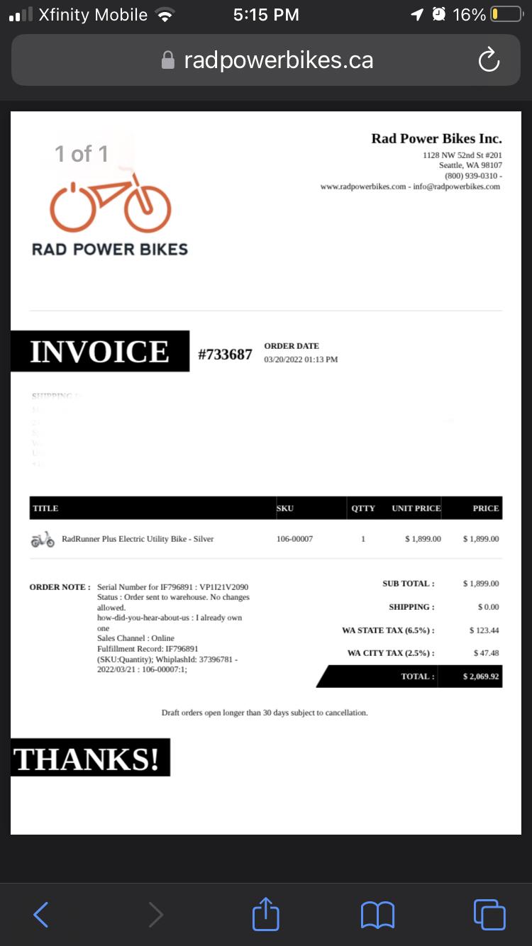 2022 Rad Power Bikes Rad runner plus Silver, gray or bare metal