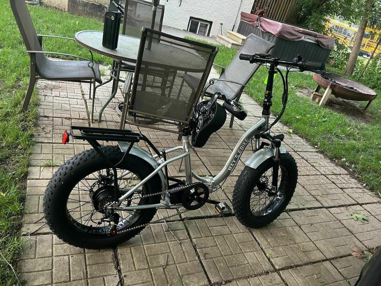 2023 Daymak Max S Ebike Silver, gray or bare metal