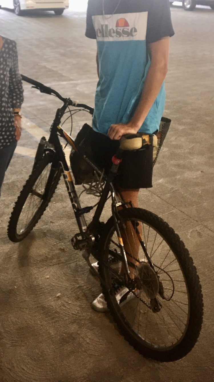 2001 Giant Boulder SE Black, Silver, gray or bare metal, and Orange