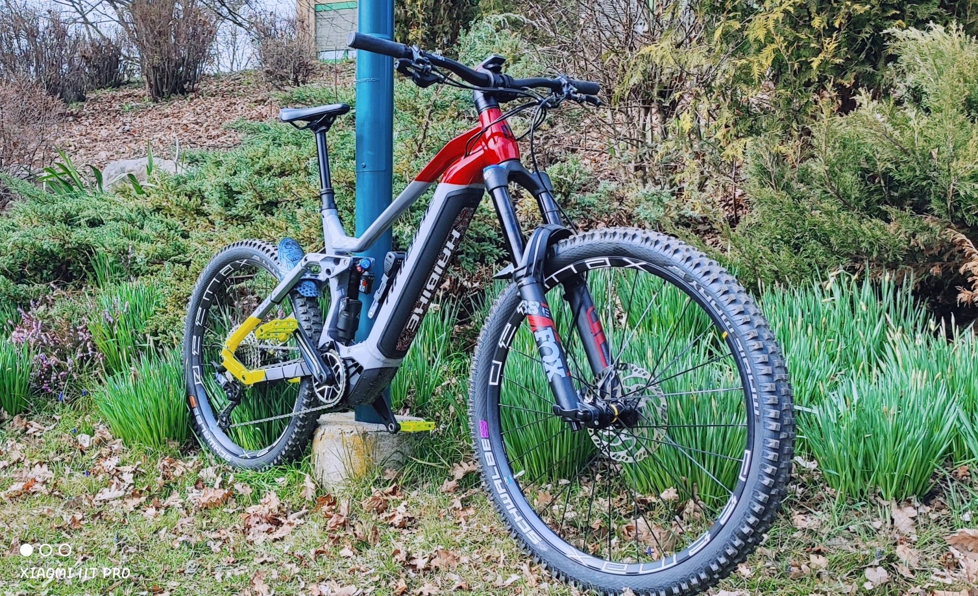 2023 Haibike Nduro 7 Red and Silver, gray or bare metal