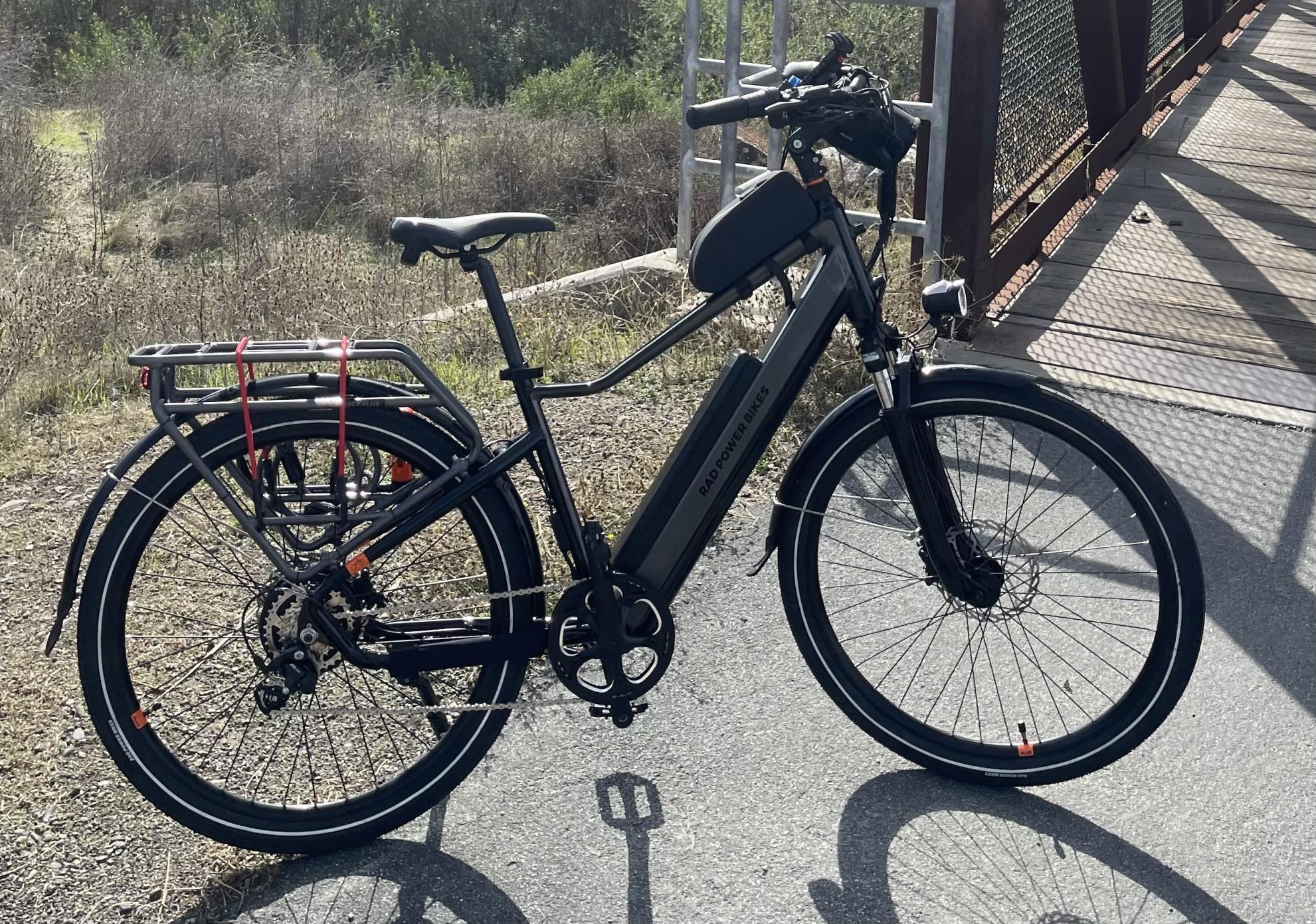 2021 Rad Power Bikes RadCity 5 Plus Black and Silver, gray or bare metal