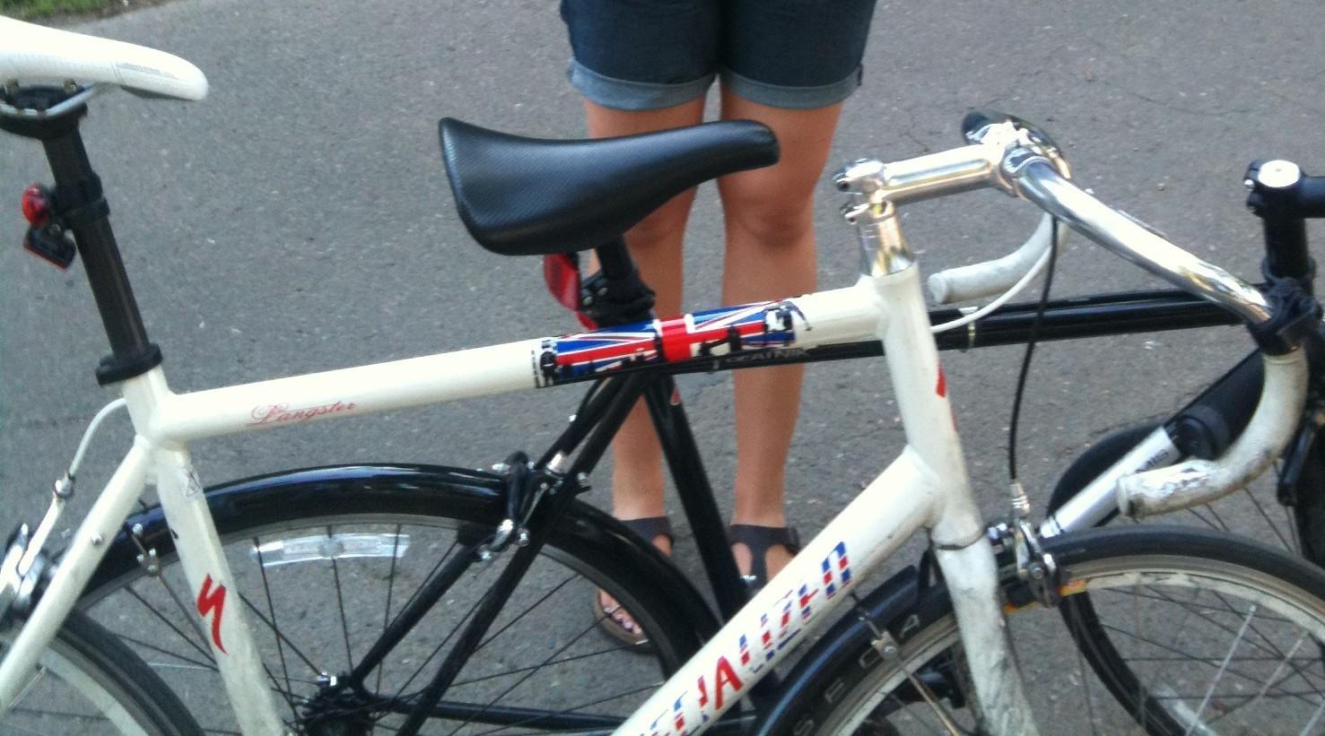 2008 Specialized langster london White, Red, and Blue