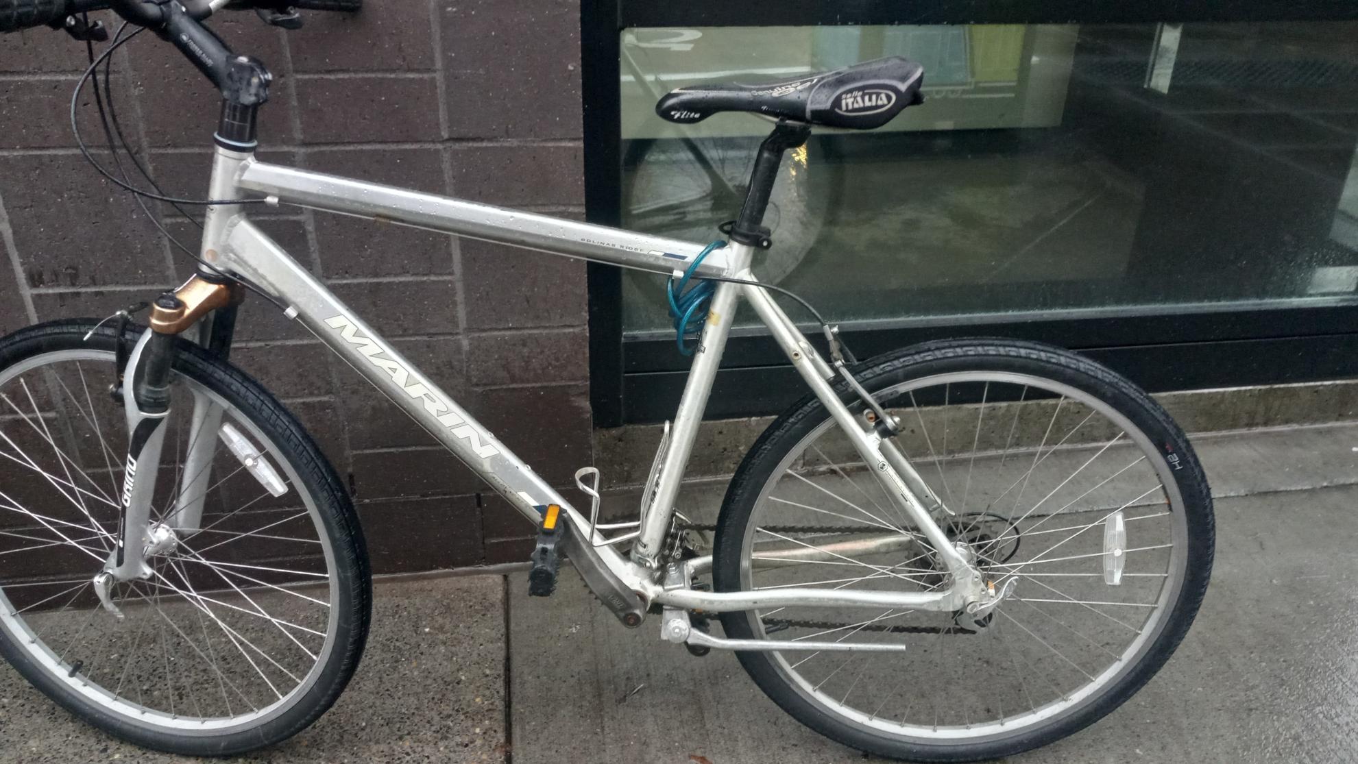 2000 Marin Bikes Bolinas ridge Silver, gray or bare metal