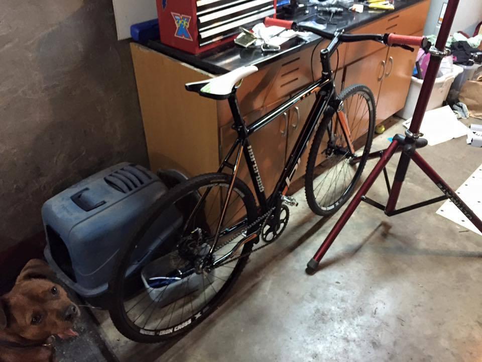 2014 Norcross Blue - set up as single speed - flat bars - disk brakes Black