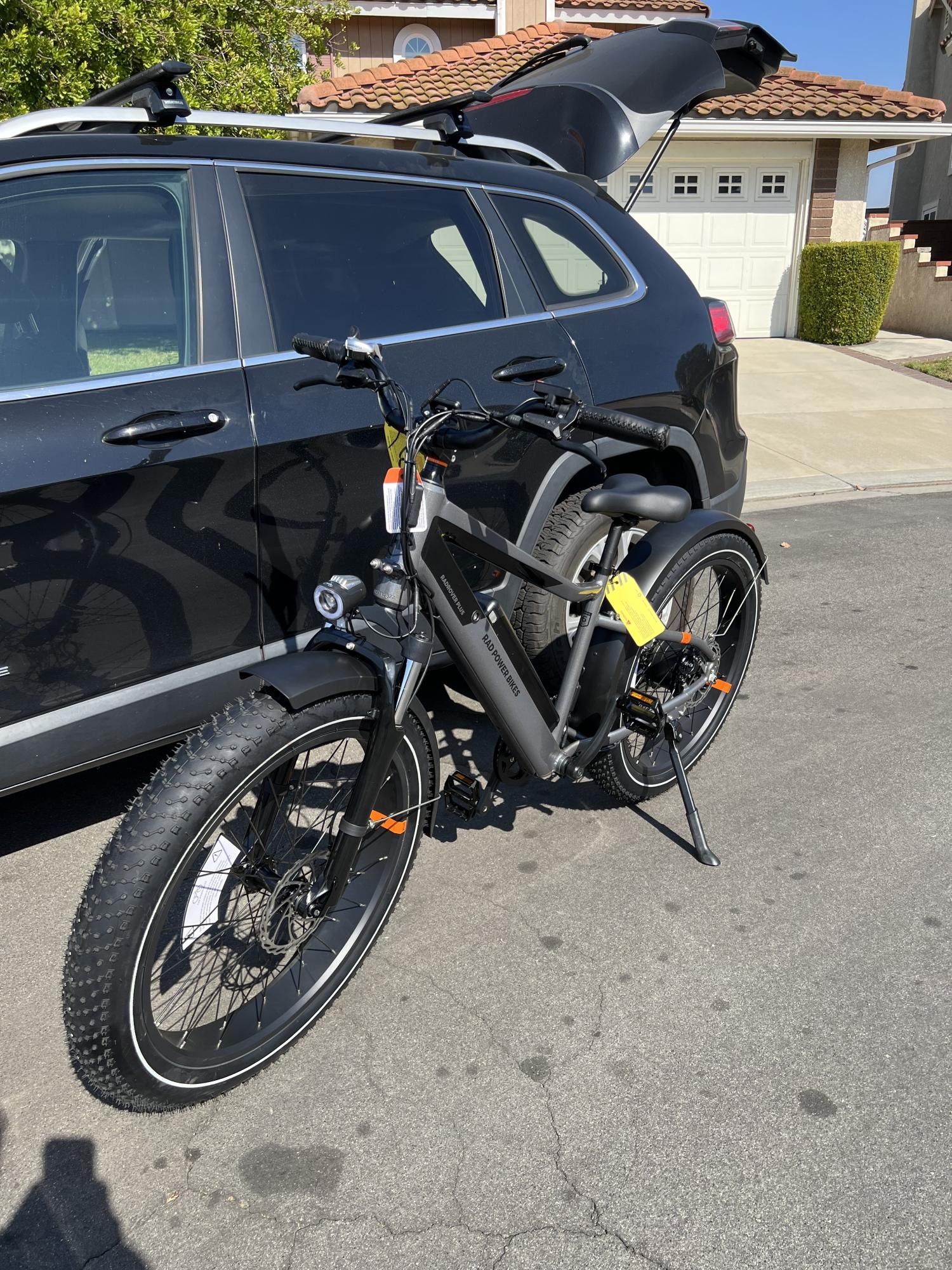 2021 Rad Power Bikes RadRover 6 Plus Silver, gray or bare metal, Black, and Orange