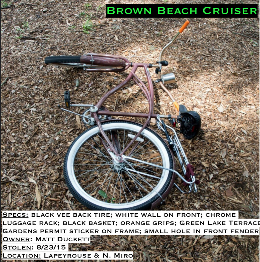 Unknown Beach Cruiser Brown
