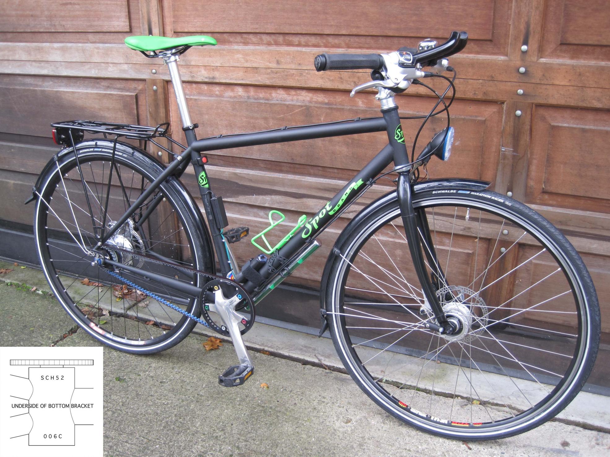 2009 Spot BELT DRIVE town bike (no model name on TT)  Black