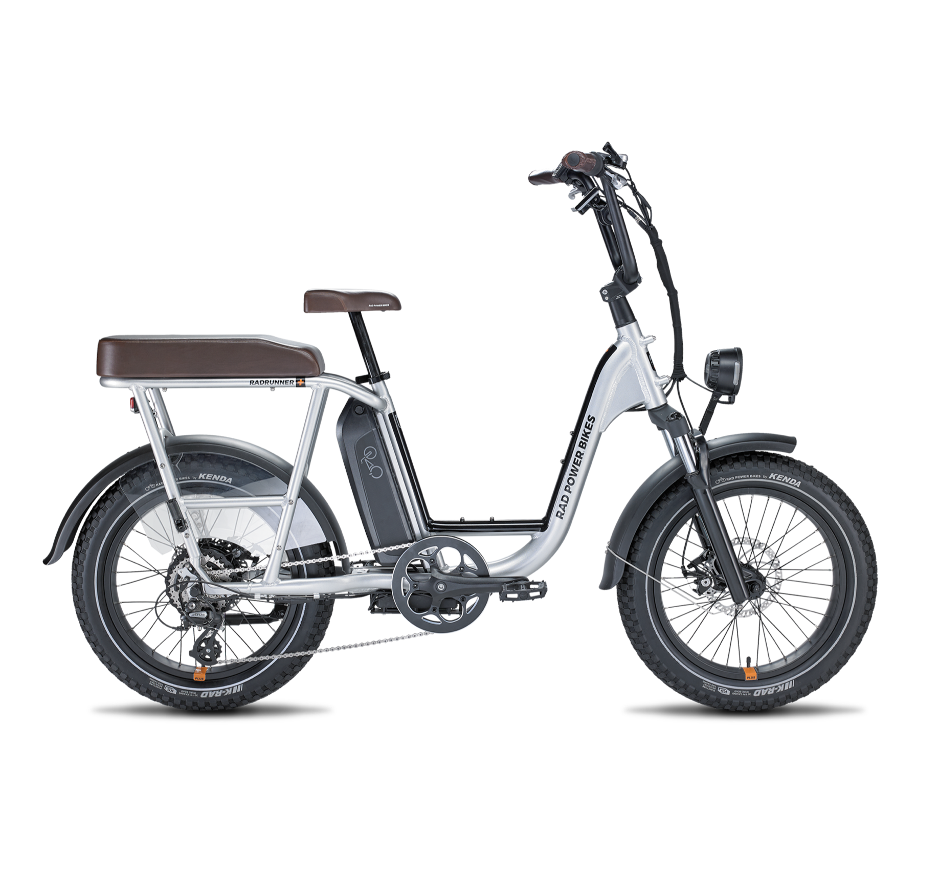 2022 Rad Power Bikes RadRunner Plus Electric Utility Bike Silver, gray or bare metal