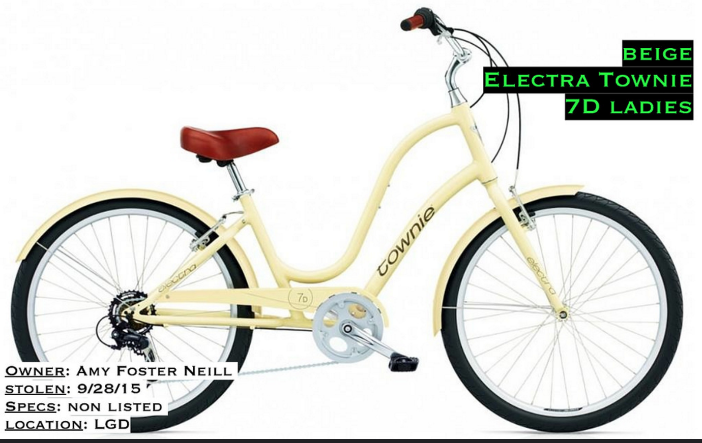 Electra Townie 7D ladies Yellow or Gold