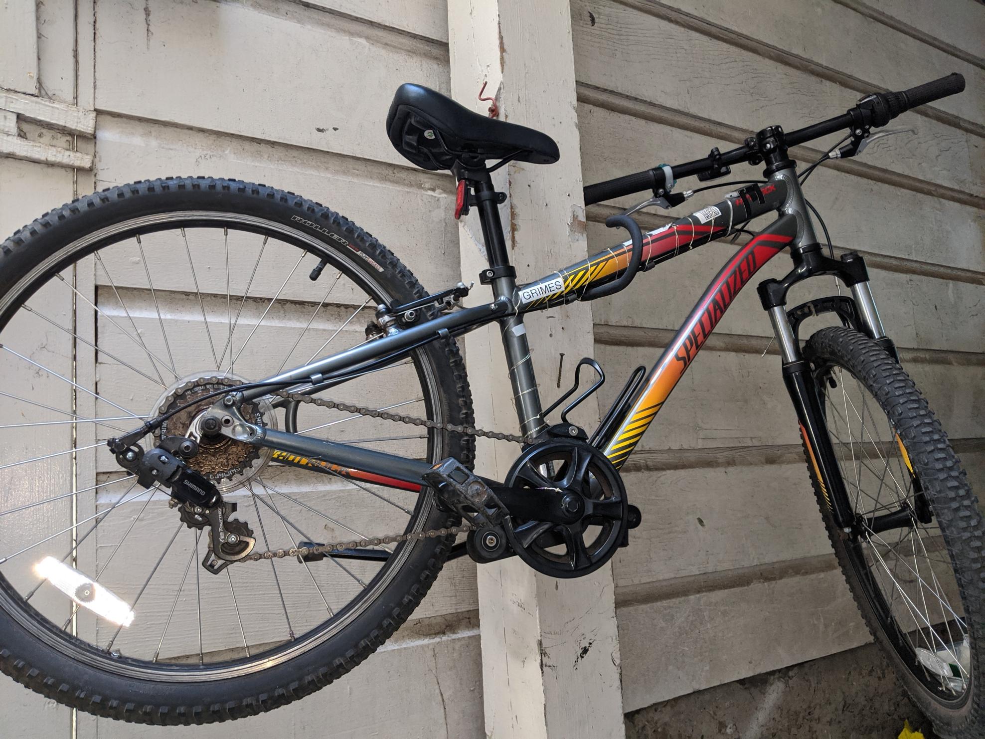 2017 Specialized 17 Hotrock 24 7spd Silver, gray or bare metal