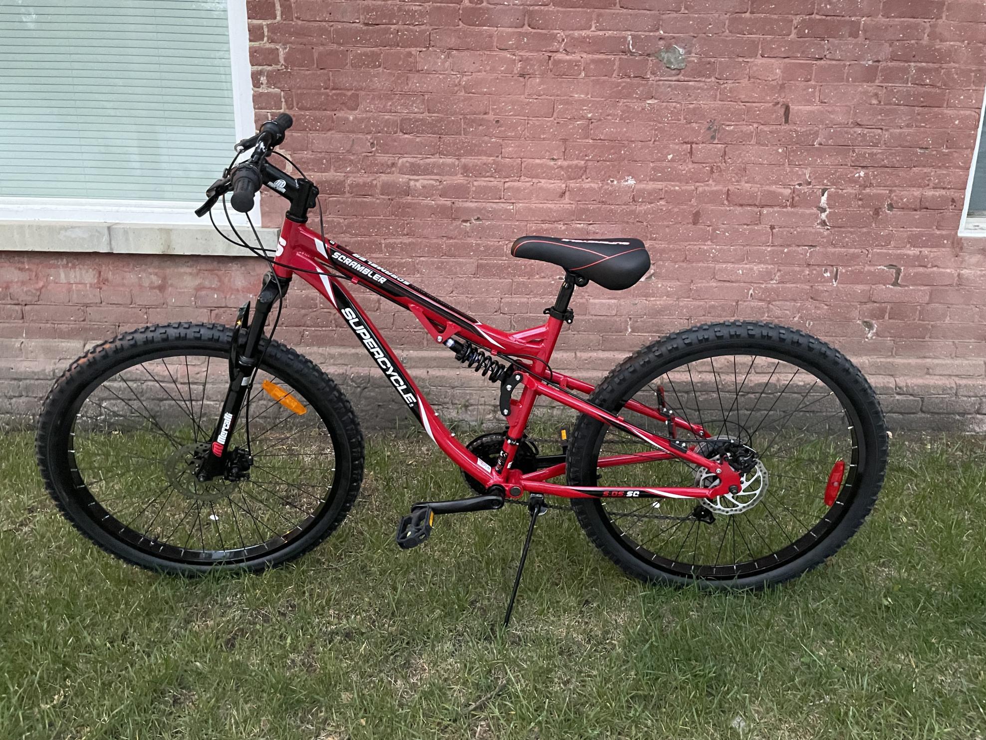 2023 Supercycle Mountain Bike Frame, Hydraulic cylind... Red