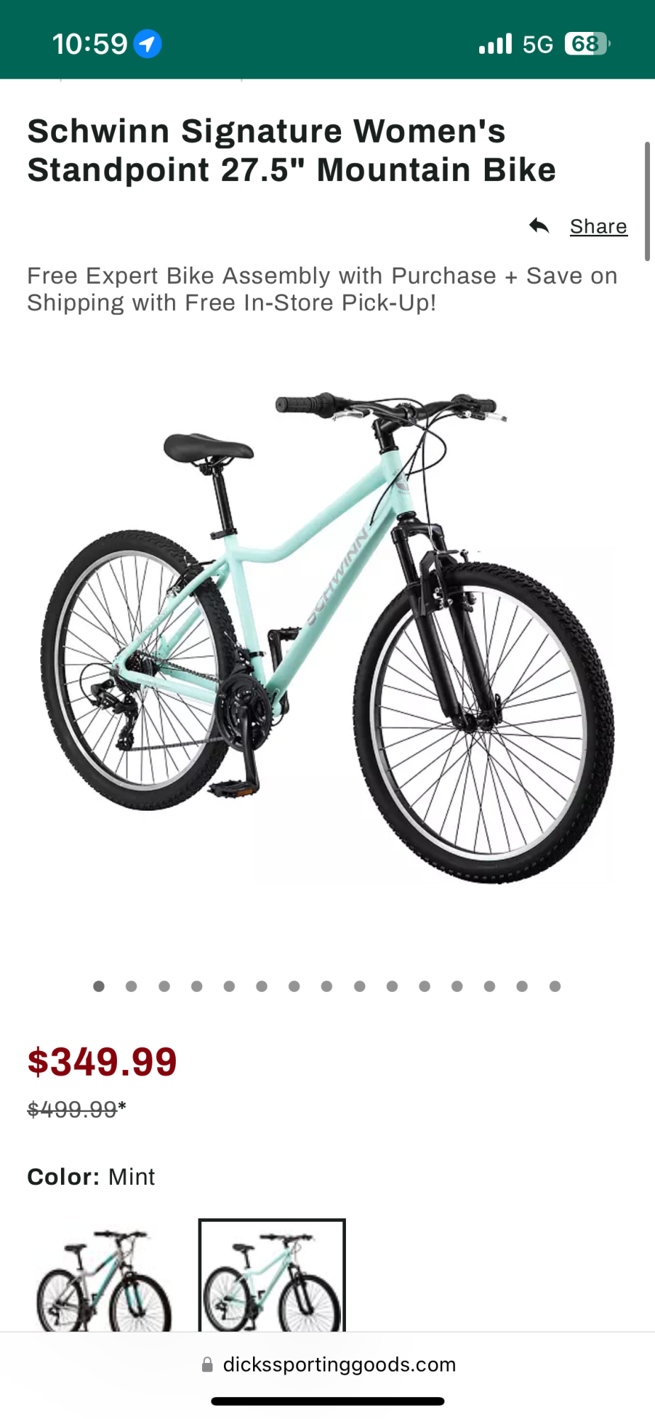 2024 Schwinn Sierra frame mountain bike Teal