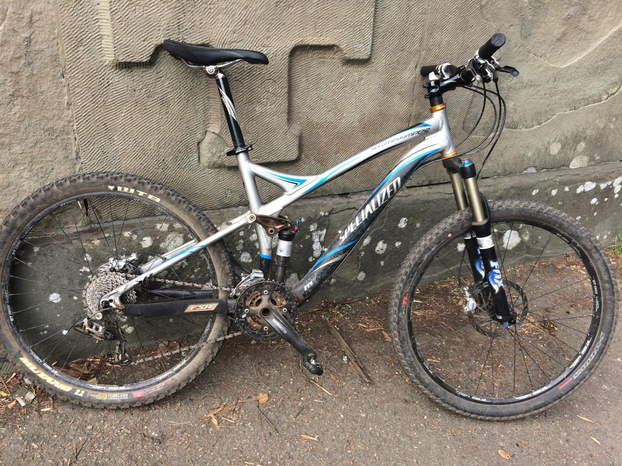 2008 Specialized Silver or Gray and Blue