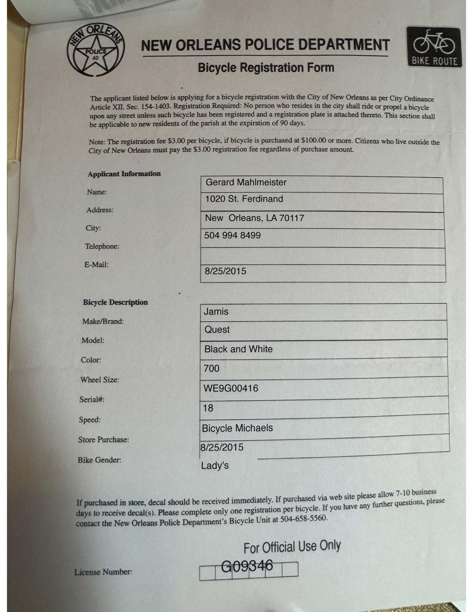 2015 Jamis Quest Black