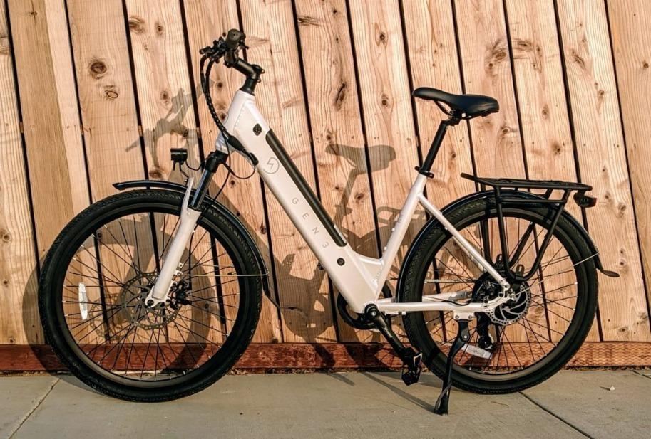 2021 Gene3 The Stride Step-Thru Electric Bicycle White