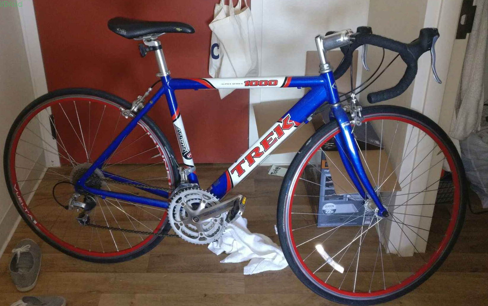 Trek 1000 Blue, White, and Red