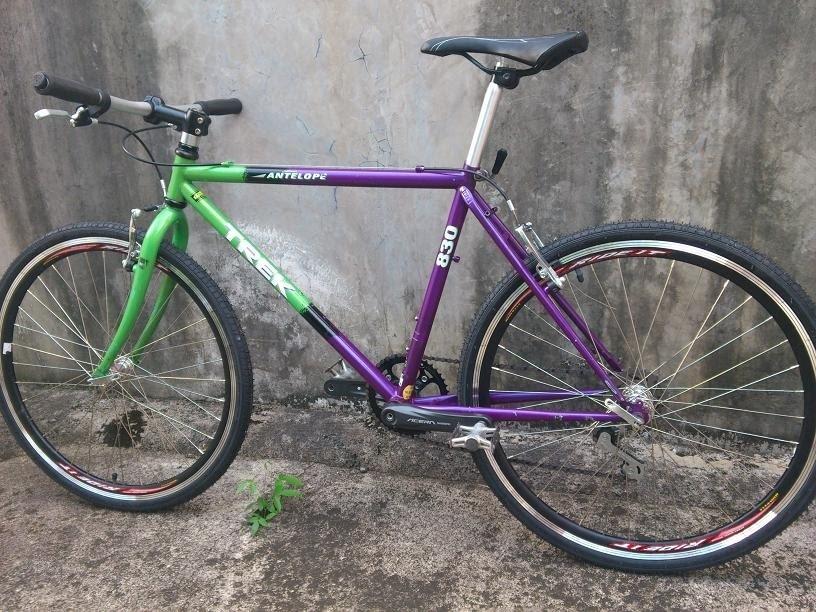 1995 Trek Antelope 830 Mountain Bike Green and Purple
