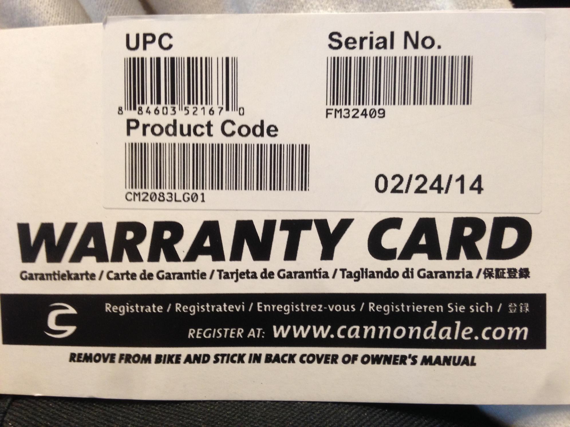 2014 Cannondale  Black and Green