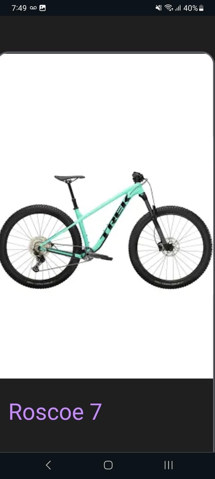 2023 Trek Roscoe 7 Teal and Black